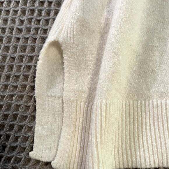 Loft Women's Ivory Cotton Blend Long Sleeve Sweater, size M - Picture 4 of 7